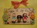 3 Character 3d Family Sign Personalised Any Combination of People & Pets Handmade To Order